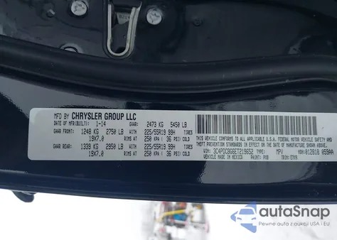 2014 Dodge Journey Sxt из США, поврежденный, VIN 3C4PDCBG6ET219652